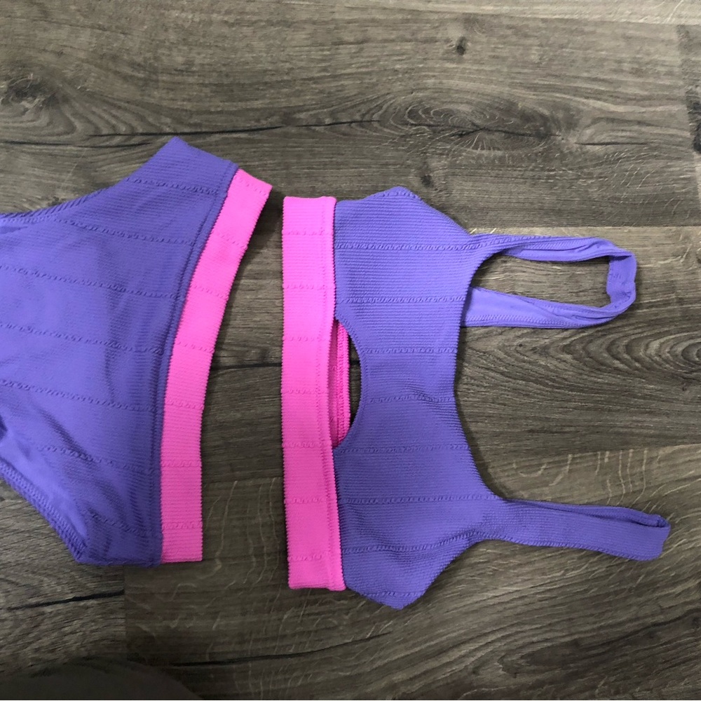 Aerie Purple Bikini with Pink Accents - Picture 2 of 5